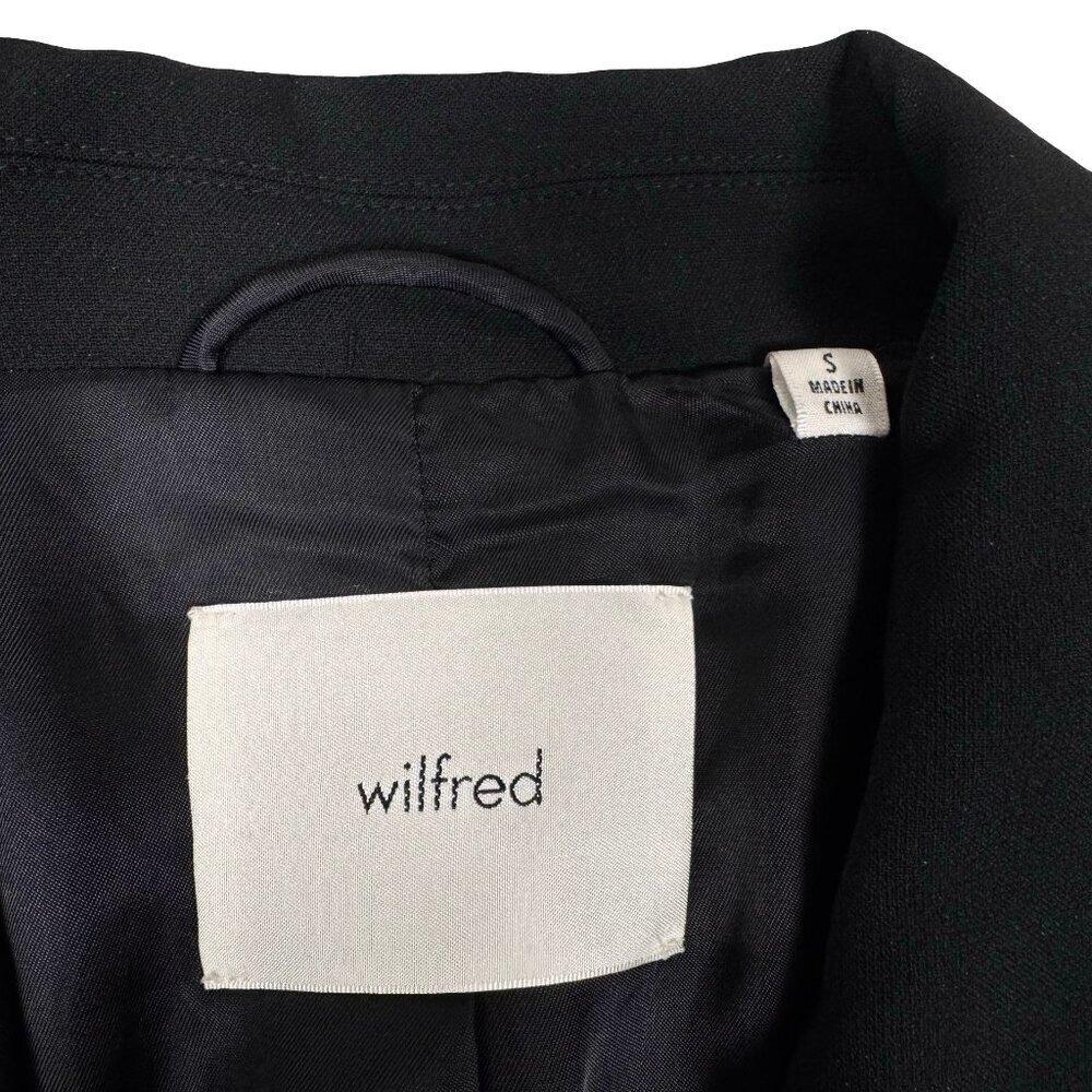 NWT Aritzia Wilfred Cherelle Black Oversized Blazer Sz S Double Breasted Career - Picture 8 of 14